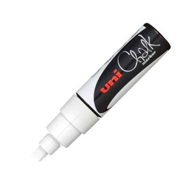 UNI Chalk Marker Pen PWE-8K Broad Chisel Tip - White 2UPWE8KFEH UNI Chalk Marker Pen PWE-8K Broad Chisel Tip - White 2UPWE8KFEH