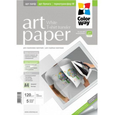 ColorWay Fotópapír , pólóra vasalható fólia (termotranszfer), 120g, A4, 5 lap