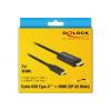 Delock Kábel USB Type-C csatlakozódugó HDMI csatlakozódugó (DP váltakozó) 4K 60 Hz,3 m,fekete 85292