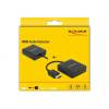Delock HDMI - Jack stereo 3,5mm Toslink S/PDIF M/F audio extractor 0.15m fekete 4K 62784