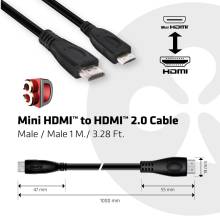 CLUB3D Mini HDMI - HDMI 2.0 1m k&aacute;bel CAC-1350