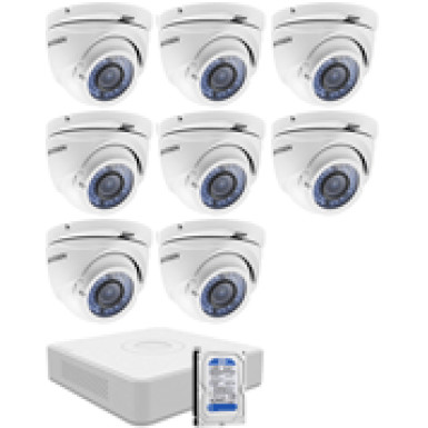 8 varifokális dome infrakamerás HIKVISION HDTVI