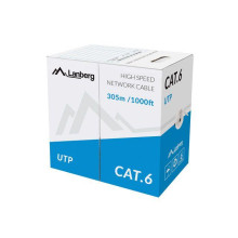 Lanberg UTP solid cable, CCA, cat. 6, 305m, gray LCU6-10CC-0305-S