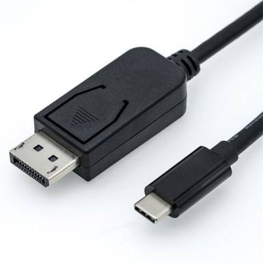 ROLINE USB C 3.1 - DP adapter M/M 1m kábellel ROLINE USB C 3.1 - DP adapter M/M 1m kábellel