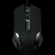 CANYON Optical wired mice, 3 buttons, DPI 1000, Black CNE-CMS02B