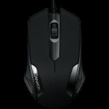 CANYON Optical wired mice, 3 buttons, DPI 1000, Black CNE-CMS02B