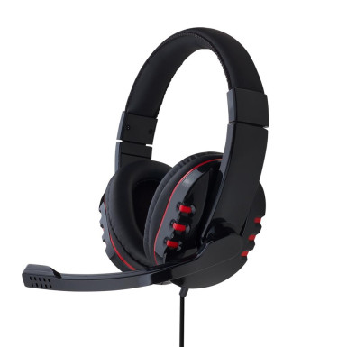 Gembird Gaming microphone & stereo headphones with volume control, glossy black GHS-402