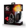 Gembird Gaming microphone & stereo headphones with volume control, glossy black GHS-402