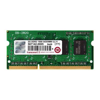 Transcend SODIMM, 2GB, 1600MHz, DDR3, CL11 TS256MSK64V6N