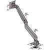 Multibrackets asztali rögzítő VESA Gas Lift Arm Single Black HD, dönthető, forgatható konzol, 15-32", fekete 7350073732449