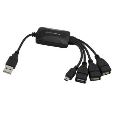 Esperanza  EA114 Usb hub 3 port+1 mini USB   USB 2.0 HUB