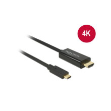 Delock Cable USB Type-C male  HDMI male (DP Alt Mode)4K 30 Hz 1m black 85258