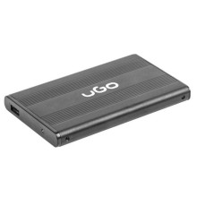 Natec UGO HDD/SSD enclosure for 2.5'' SATA - USB2, Aluminum, black UKZ-1003