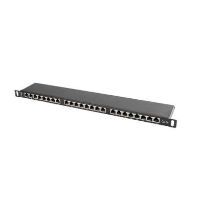 Lanberg Patch Panel 24 port 0.5U, cat. 5e, shielded, black PPS5-0024-B Lanberg Patch Panel 24 port 0.5U, cat. 5e, shielded, black PPS5-0024-B