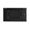 Lanberg wall-mounted double section rack 19'' flat pack 6U/600x600mm black WF02-6606-10B