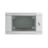 Lanberg wall-mounted double section rack 19'' flat pack 6U/600x600mm grey WF02-6606-10S