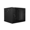 Lanberg wall-mounted double section rack 19'' flat pack 9U/600x600mm black WF02-6609-10B