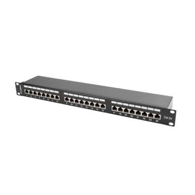 Lanberg Patch Panel 24 port 1U, cat. 5e, shielded, black PPS5-1024-B Lanberg Patch Panel 24 port 1U, cat. 5e, shielded, black PPS5-1024-B