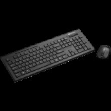 CANYON Multimedia 2.4GHZ wireless combo-set, keyboard 105 keys, slim and brushed finish design, chocolate key caps, HU layout (black), mouse adjustable DPI 800-1200-1600, 3 buttons (black) CNS-HSETW4-HU