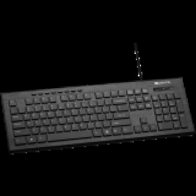 CANYON Multimedia wired keyboard, 105 keys, slim and brushed finish design, white backlight, chocolate key caps, HU layout (black) CNS-HKB2-HU