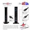 CLUB3D SenseVision USB 3.0 Dual Display 4K 60Hz Docking Station CSV-1460