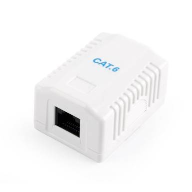 Gembird 1x RJ45 kat. 6 fali aljzat, komplett, feh&eacute;r NCAC-1U6-01
