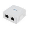 Gembird 2x RJ45 kat. 5e fali aljzat, komplett, fehér NCAC-2F5E-01