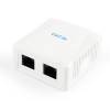 Gembird 2x RJ45 kat. 5e fali aljzat, komplett, fehér NCAC-2U5E-01