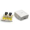 Gembird 2x RJ45 kat. 6 fali aljzat, komplett, fehér NCAC-2U6-01