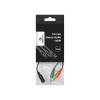 Gembird 2X3.5 MM 4-PIN audio cross-over adapter cable, black CCA-418