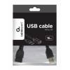 Gembird USB 2.0 A- A-csatlakozó kábel, 0.15m, fekete CCP-USB2-AMAF-0.15M