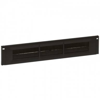 Legrand v&iacute;zszintes f&eacute;sűs rendező panel, 2U, 19", &aacute;tmenő kiv&aacute;g&aacute;ssal, gyorsp&aacute;nttal r&ouml;gz&iacute;t&eacute;s, műanyag,