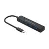 Conceptronic Type-c USB Hub - CTC4USB3 (Type-C, 4 Port, USB3.0, USB tápellátás, kompakt dizájn, feke