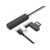 Conceptronic Type-c USB Hub - CTC4USB3 (Type-C, 4 Port, USB3.0, USB tápellátás, kompakt dizájn, feke