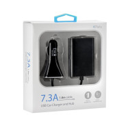 BlueStar autós töltő 4 x USB, 7,3 A, kábel 1,8 m BS376077