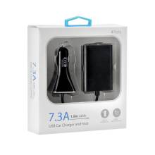BlueStar aut&oacute;s t&ouml;ltő 4 x USB, 7,3 A, k&aacute;bel 1,8 m BS376077