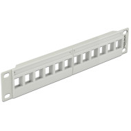 Delock 10” Keystone Patch Panel 12 Port grey 43309