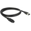 Delock FireWire k&aacute;bel 1,0m 9t/6t 82595