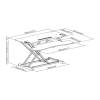 Ergonomic Workspace Riser, 95x62cm, adjustable DA-90380-1