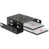 Delock Be&eacute;p&iacute;to keret 2 x 2.5&rdquo; - 5.25&rdquo;, fekete 18270