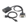 Gembird adapter VGA(M) - HDMI(F), black A-VGA-HDMI-01