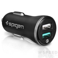 Spigen Spigen Essential F27QC Quick Charge 3.0 autós töltő adapter, 2XUSB, fekete 000CG20643