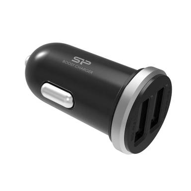 CAR CHARGER Silicon Power CC102P - 2.1A (10.5W) DUAL USB, Fekete CAR CHARGER Silicon Power CC102P - 2.1A (10.5W) DUAL USB, Fekete