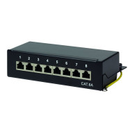 LOGILINK- Patch Panel Desktop Cat.6A STP 8 ports, Black NP0018B