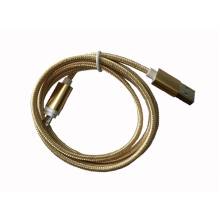 BH K&aacute;bel - Lightning (USB-lightning, harisny&aacute;zott, 1m, arany)