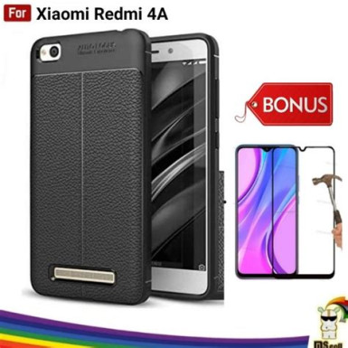 Xiaomi Redmi 4A IPAKY case+tempered glass- SILVER