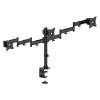 Multibrackets asztali rögzítő Deskmount Basic Triple , dönthető, forgatható konzol, 15-27", fekete 7350073733385