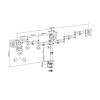 Multibrackets asztali rögzítő Deskmount Basic Triple , dönthető, forgatható konzol, 15-27", fekete 7350073733385