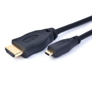 Gembird HDMI -HDMI Micro kábel aranyozott csatlakozóval 1.8m, bulk csomagolás CC-HDMID-6