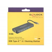 Delock USB Typ-C Port Replicator (HDMI 4K, Gigabit LAN )+hub USB with PD 87721